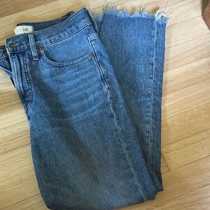 Perfect vintage frayed Hem Blue Jeans